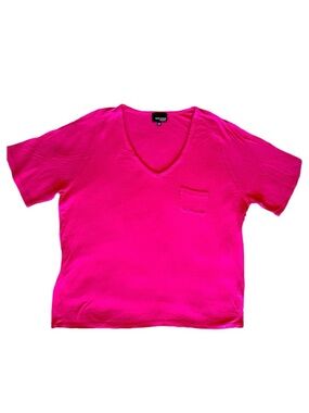 Wilfred Free Hot Pink Short Sleeve Crop Tee Size M